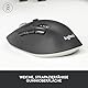 Logitech M720 Triathlon Multi-Device Kabellose Maus, Bluetooth, USB-Unifying-Empfänger, 1000 DPI, 6 programmierbare Tasten, 2-Jahres-Batterie, Für Laptop, PC, Mac, iPadOS - Grau
