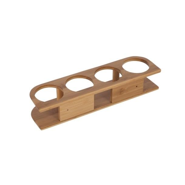 Étagère bambou 4 verres Ø 77 mm pour éviter la casse et le désordre