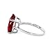 Imagen de 7,5 quilates anillo de oro blanco de 14 K Sólido con Natural ovalado Ruby