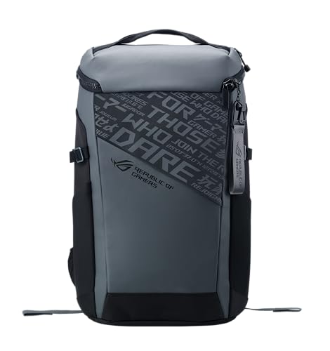 Image of ROG Ranger BP2701 Cybertext Edition (2025) Gaming Backpack, Spacious Storage Upto 22L, Ergonomic Design, Built-in Luggage Strap, Adjustable Chest Strap, fits up to a 17-inch Laptop, Grey, 0.93 kg
