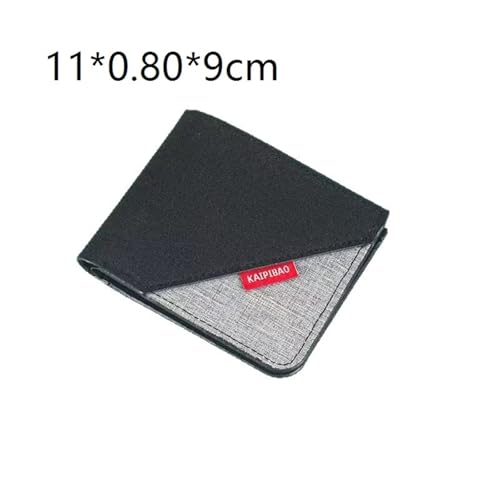 Short Canvas Wallet Stylish Simple Wallet(Gray)2