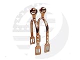 Rose Gold Crystal Horse Spurs Horse Riding Spurs Light Weight Roller Ball Spurs