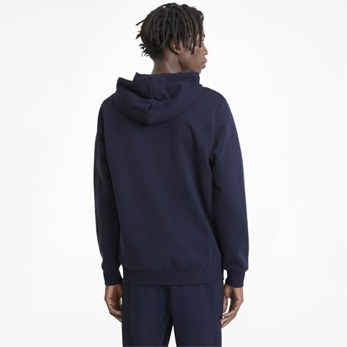 Image of Puma Men's Essentialentials Small Logo Full-Zip Hoodie | Comfortable Cotton-Polyester Blend Jacket with Adjustable Hood & Pockets | Ideal Hoodie Sweatshirt for Workouts, Travel & Casual Wear
