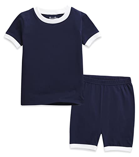 Vaenait Baby 6M-12Y Kids Boys Girls Toddler Solid Cotton Daily Short Summer Pajamas Pyjamas Sleepwear Set Macaron