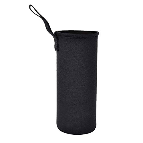Water Bottle Sleeve Carrier 750ml/25 oz, Protable Insulated Neoprene Water Bottle Cover Tote Bag Case Pouch Holder for Kids Adults (Black, 750ml/25 oz-1Pack)