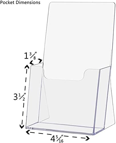 Image of Acrylic clear brochure Stand, leaflet holder, Trifold brochure Stand - Pack of 1