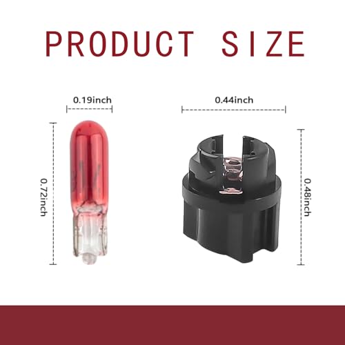20PCS T5 17 57 86 Focos Halógenos para Tablero Rojo miniatura 2