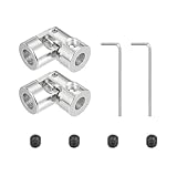 PATIKIL Drehbarer Universeller Lenkschaft 6mm Bis 5mm Innendurchmesser 2 Stk U Gelenkschaft Kupplung U Gelenke Kuppler Verbinder Zubehör Mit M4 Schrauben