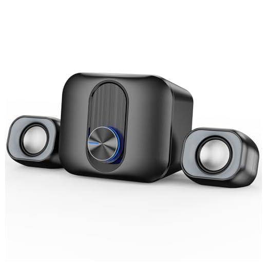 LENRUE 2.1 Computer Speakers for Desktop with Subwoofer, PC Speakers Laptop/Tablet/Monitor,5W+3Wx2 Stereo Desktop Speaker with Enhanced Bass,USB Powered Speaker with AUX-in -N197