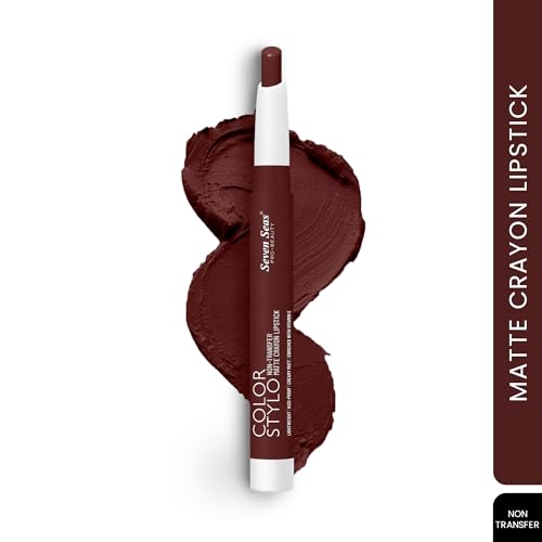 Image of Seven Seas Color Stylo NonTransfer Matte Lipstick | Matte Finish Crayon Lipstick | Waterproof | Long Lasting | Lasts Up to 24 hours (Fiery Maroon)