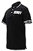 First Class Polycotton Security Polo Shirt (Large, Black Collar W/White)