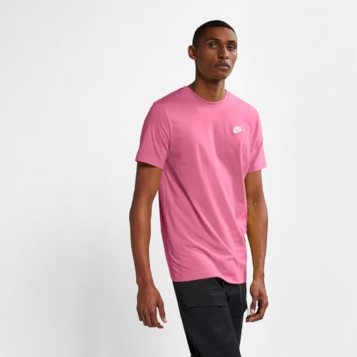 Image of Nike Sportswear Club Men's T-Shirt (Pinksicle /White) Size 4X-Large