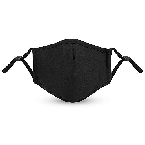 Vinmen 5 Pack Face Cotton Kids Reusable Washable Safety For Dust Protection-Black #TOP5