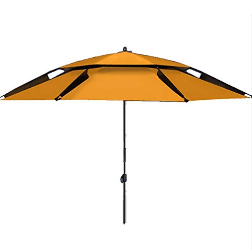 Parasol de pesca octogonal de 2,4 m con diseño de doble capa y protección UV para el patio