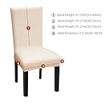4 Pack Super Fit Stretch Removable Washable Short Dining Chair Protector Cover Seat Slipcover for Hotel, Dining Room, Ceremony, Banquet Wedding Party - Image 5