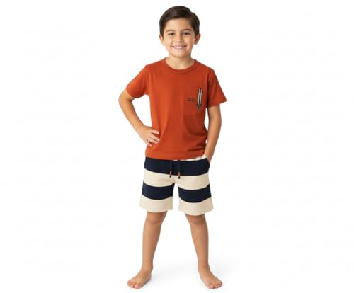 Conjunto Infantil Menino Verão Milon tamanhos 6 ao 12 (Terracota, 8)