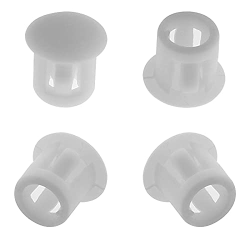Image of 36Pcs 1 /4 Inch (6mm) White Hole Plug Plastic Hole Cover | Round End Cap, Flush Type Tube Insert, Pipe Post Panel Plug, for Chair Furniture Glide Protectors