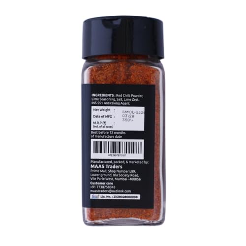 Image of SpiceSnap Mexican Style Chilli Lime Seasoning 50g | Vegan & Gluten-Free | Perfect for Popcorn, Fruits, Juices & more!