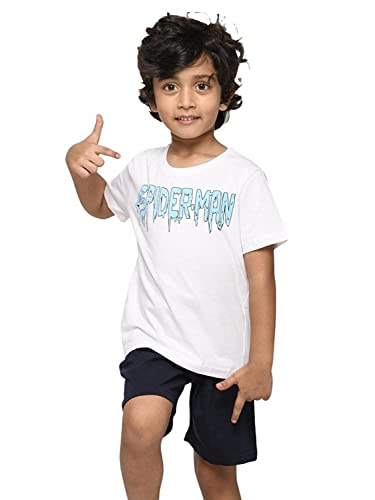 Image of Nap Chief Kids Unisex Cotton Cartoon Printed T-Shirt & Shorts | Clothing Set for Boys & Girls