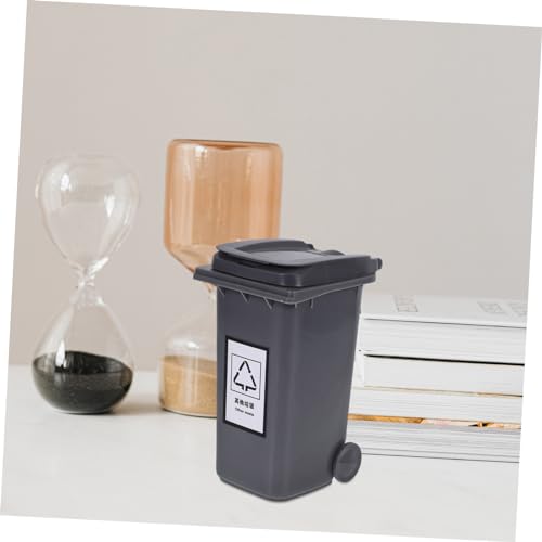 Caneca de basura mini para escritorio rectangular gris miniatura 5