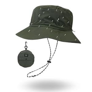 Waterproof Bucket Rain Hat,Foldable Outdoor UV Protection Sun Hats and Quick Dry Boonie Hat for hiking