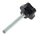 Othmro 1Pcs Star Lock Nut Rod Knobs, M10x50mm Thread Replacement Star Hand Knobs Tightening Screws Hand Tightening Knobs Quick Removal Replacement Parts for Saws Drill Presses Lathes Black