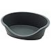Acan Cama de plástico para Perros y Gatos 25 x 78 x 60 cm. Cesta, Canasta, Cuna para Mascotas, Animales, Fondo Perforado, Antideslizante, cómodo Apoyo para el mentón (Gris)