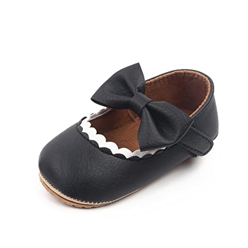 NSOT Toddler Party Rubber Wedding Dress Bowknot Sole Princess Girls Shoes Infant Crib Shoes Walking Baby Girl Soft Boots 7