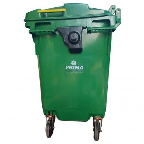 Image of Prima Big Plastic Wheeled Dustbin with Lid 660 Litre Green