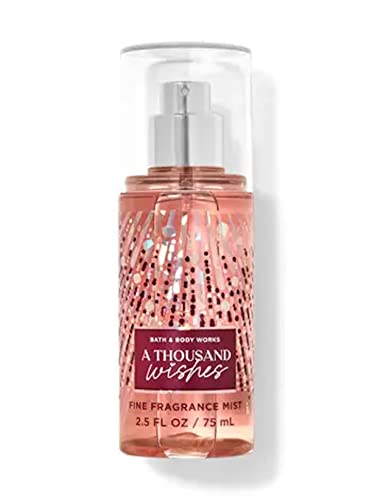Bath & Body Works Bath and Body Works Fine Fragrance Mist Travel Size Mini Purse Spray 2.5 Ounce (A Thousand Wishes), 2.50 Fl Oz (Pack of 1)