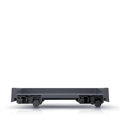 Prosperplast Mobile Saucer Square Blumentopf Untersetzer mit Rollen Pflanzenroller Blumenroller Roller 360 Grad Drehbar Quadratisch (366x366x60mm, Anthrazit)