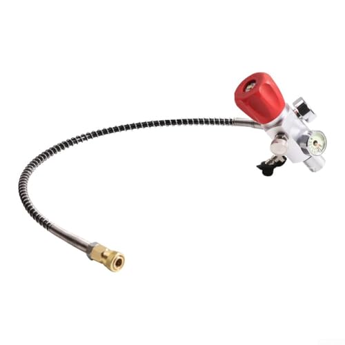 Adaptateur gonflage plongée double jauge M18 haute précision rouge