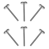 Beaupretty 6 Piezas de Barras para Labio de Aleación de Titanio G23, 0,8mm X 10mm X 4mm, Accesorios para Piercings Corporales, Joyas para Perforación de Labios Unisex, Decoración Versátil