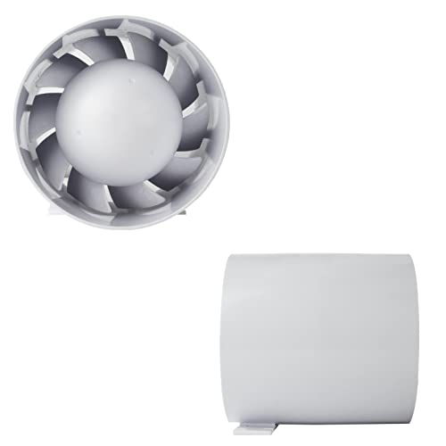Kanal Rohrventilator Rohreinschub Abluft Lüfter Rohr Ventilator Leise Ø 120 mm 12 cm Rohrlüfter 16W - 158m³