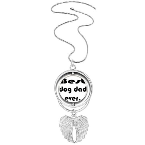 Collier ailes d'ange Best Dog Dad Ever pour balades et quotidien