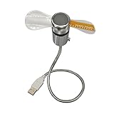 Generic Led Clock Fan with Temperature Desktop Flexible Cooling Fan for Desk Office - Image 1