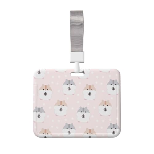 IDカードホルダー ハムスター 名刺ホルダー ネームホルダー 名札ケース 定期ケース 薄型 吊り下げ名札 IDカードケース おしゃれ パスケース 社員証 学生証 通勤 通学 贈り物