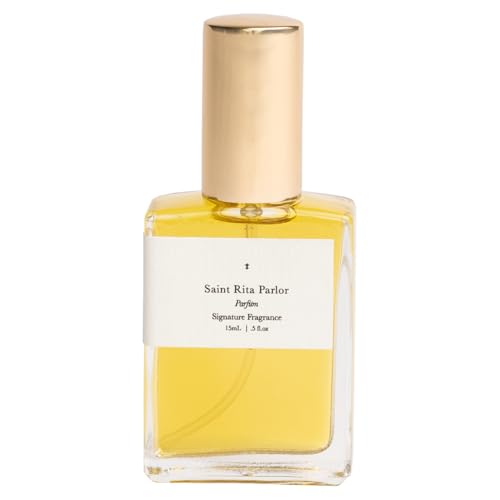 Saint Rita Parlor Signature Parfum - Luxury Unisex Fragrance, Organic Ingredients, Notes of Rose, Whiskey & Tobacco, Handcrafted in California - 15mL