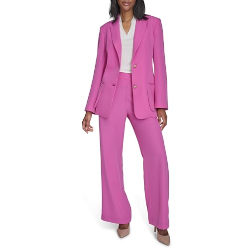 H HALSTON Women's Two Button Soft Suiting Front Pocket Blazer2