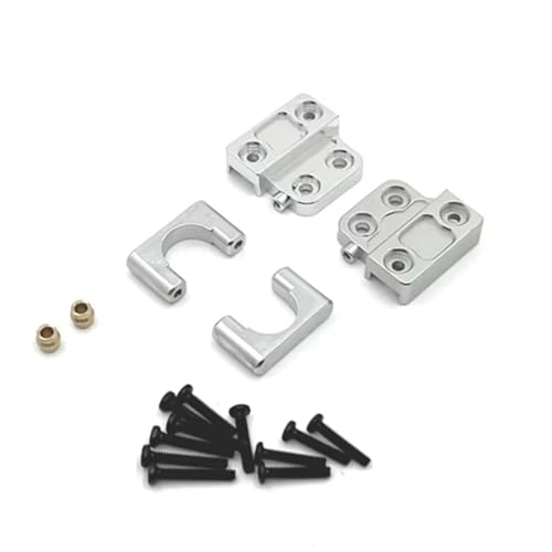 Piezas Coche Teledirigido Para MN82 LC79 1/12 Amortiguador Metálico Para Eje Trasero Ballestas Fijo Soporte Asiento Accesorios Coches RC Repuestos Reparaciones(Silver)