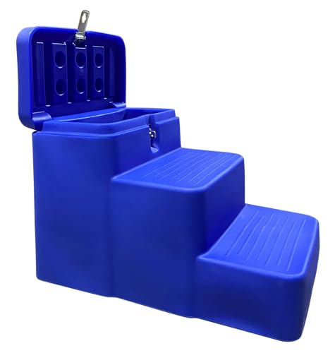 Horsemen's Pride 3-Step Mounting Step with Storage, Blue