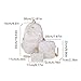 Bow Backpack for Women 3Pcs Set Kawaii Coquette Nylon Backpack Cute College Laptop Rucksack Fashion Travel Daypack (White Blue)