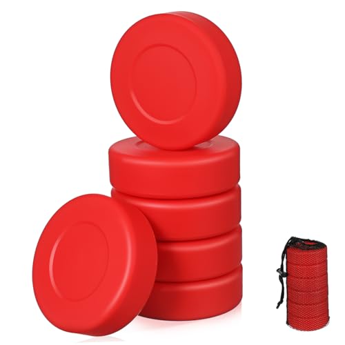 MUSISALY 6stücke Hockey Pucks Und Bälle Für Straßen Und Eishockey Für Indoor Und Outdoor-Training Mit Praktischem Netztasche Aufbewahrung