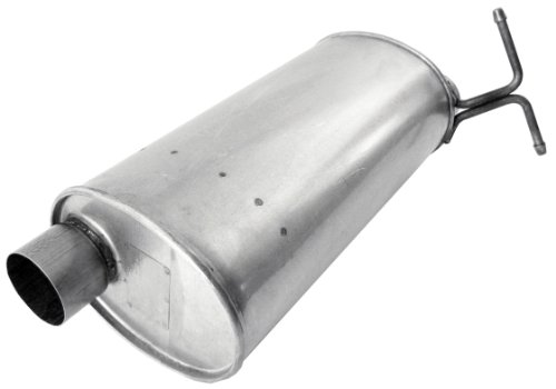 Image of Walker Quiet-Flow SS 21593 Direct Fit Exhaust Muffler 3 inch Inlet (ID) 3 inch Outlet (ID) for Ford F-250 Super Duty