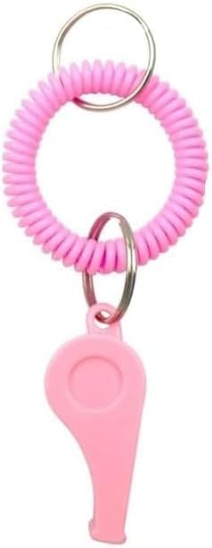 Silbato deportivo rosa con correa ajustable para muñeca miniatura 1