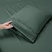 Hearth & Harbor Extra Deep Pocket Sheet Sets, Luxury Soft 6 Piece Bed Sheet Set Fits Mattress 18-24 Inches - King, Forest Green