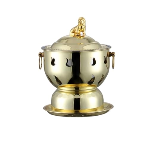 Olla chafing de alcohol pequeña acero inoxidable oro miniatura 1