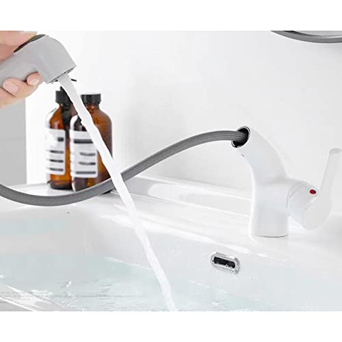 Robinet mitigeur de lavabo douchette rétractable laiton évier - 6
