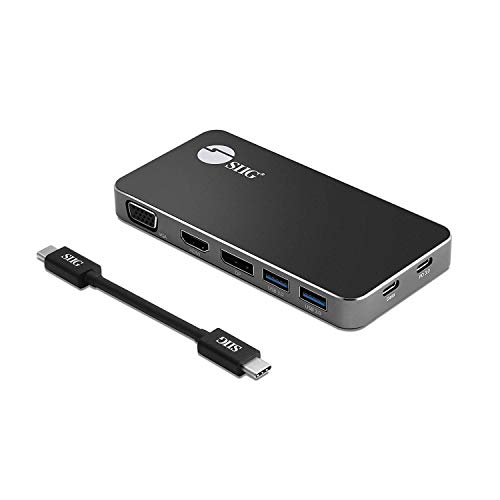 SIIG 4K USB-C MST Laptop Docking Station Thunderbolt 3 Compatible