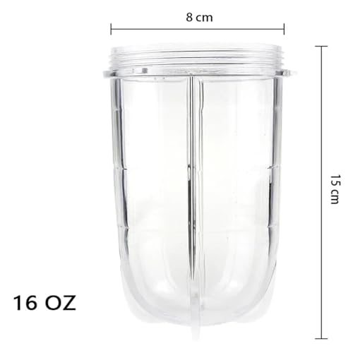Vaso de repuesto de 16oz con tapa para licuadora Magic Bullet MB1001 4